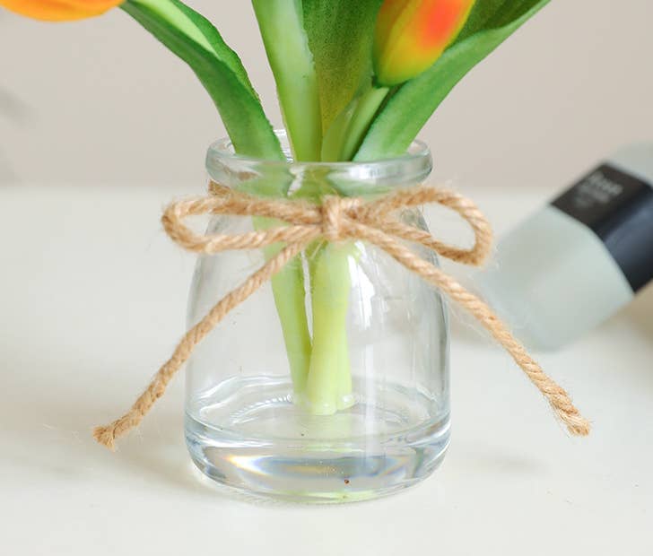 3"DIA-Ultra Realistic Real Touch Tulip in vase