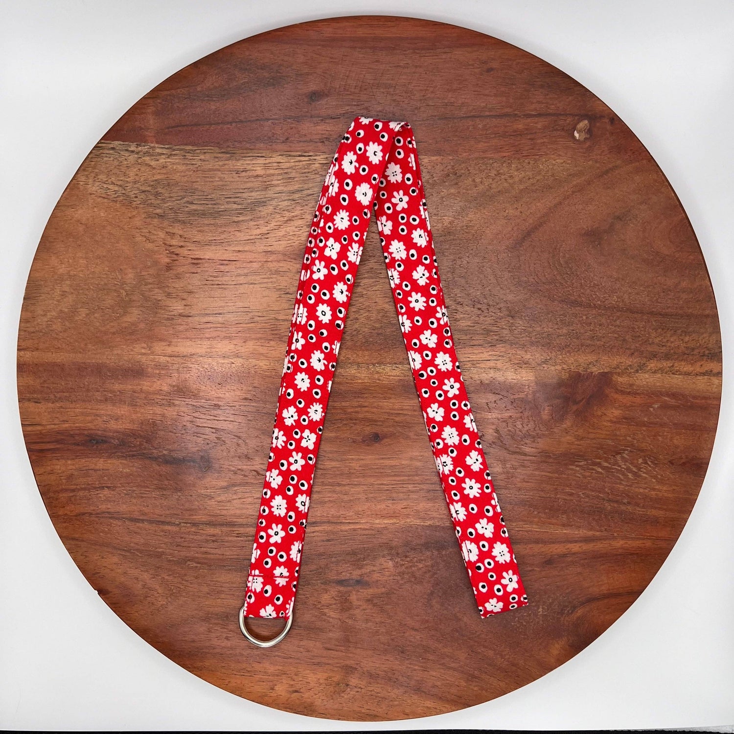 Red Vintage Floral Lanyard