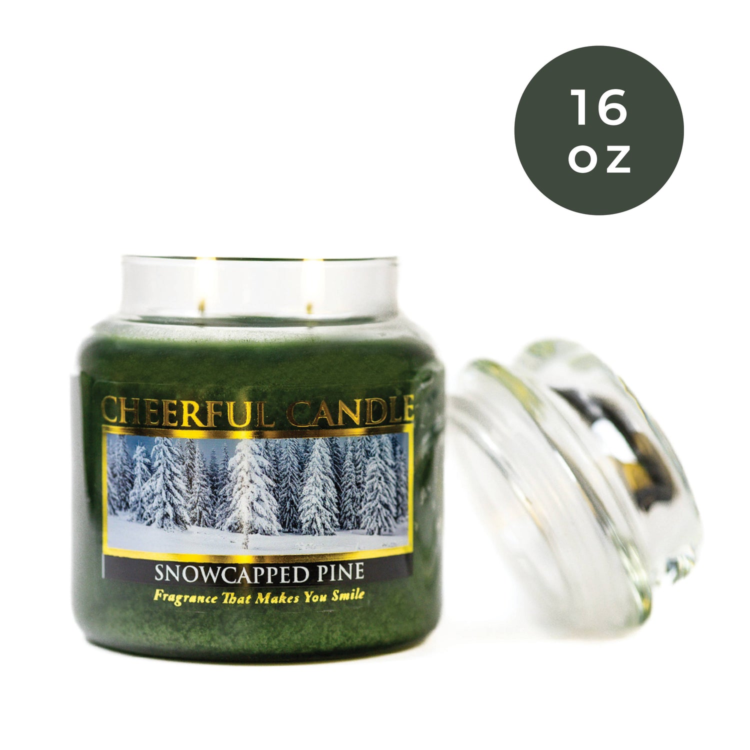 Cheerful Candle (16oz.) – Snowcapped Pine