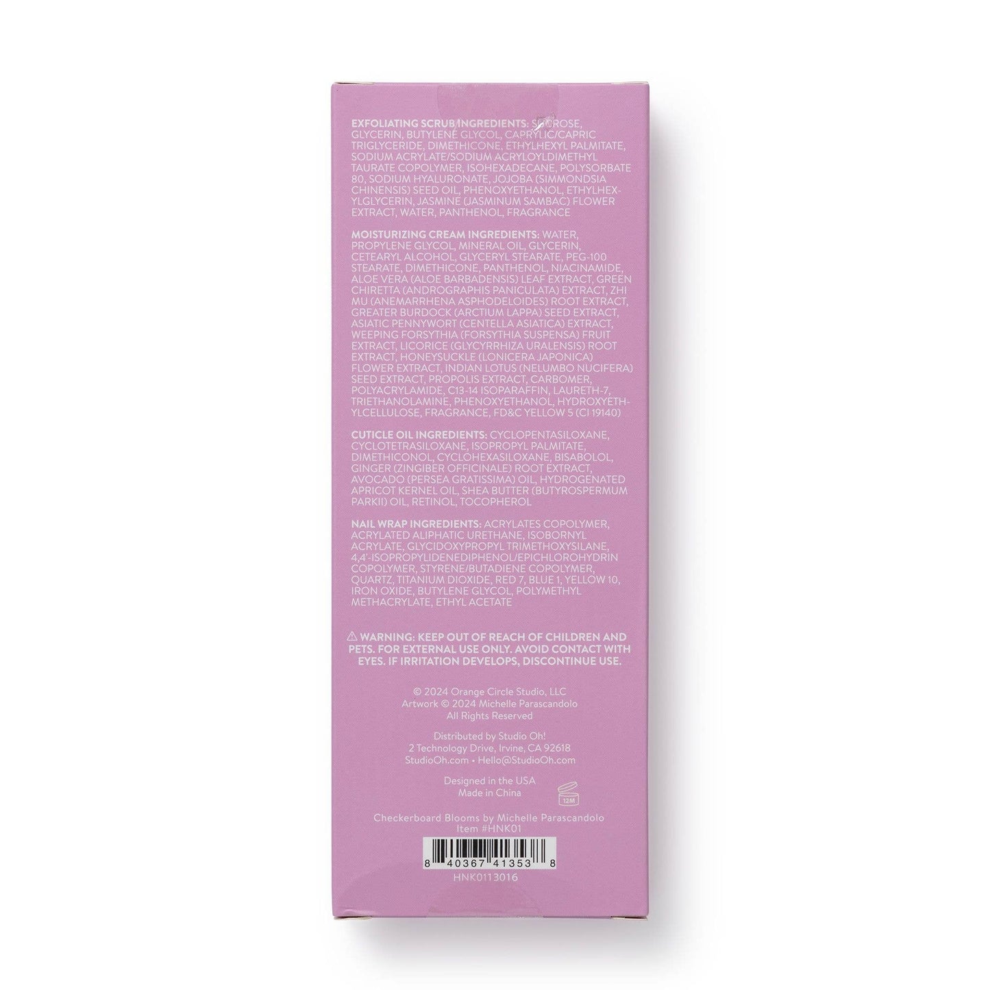 Checkerboard Blooms Hand & Nail Spa Kit