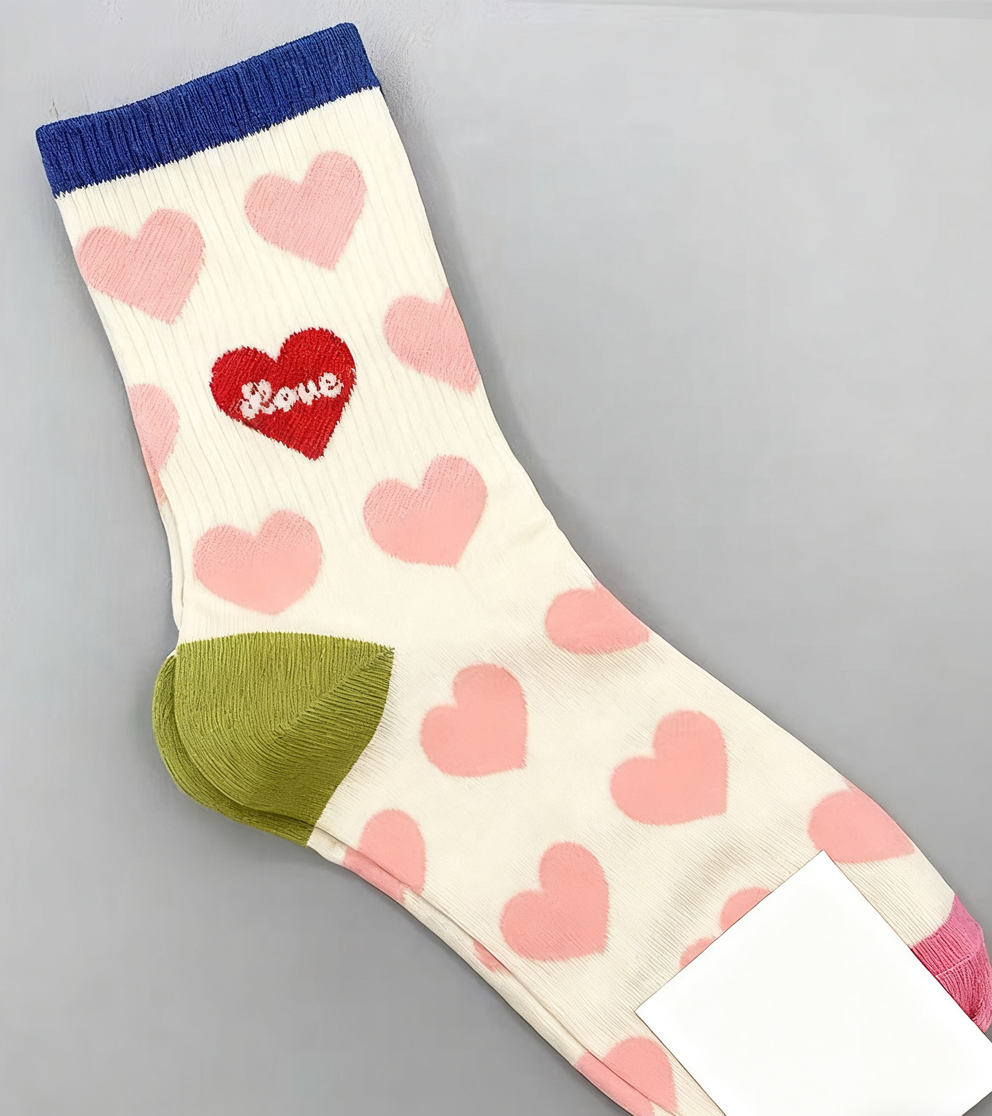 Texlina Women’s Cotton socks With Hearts and stripe patterns