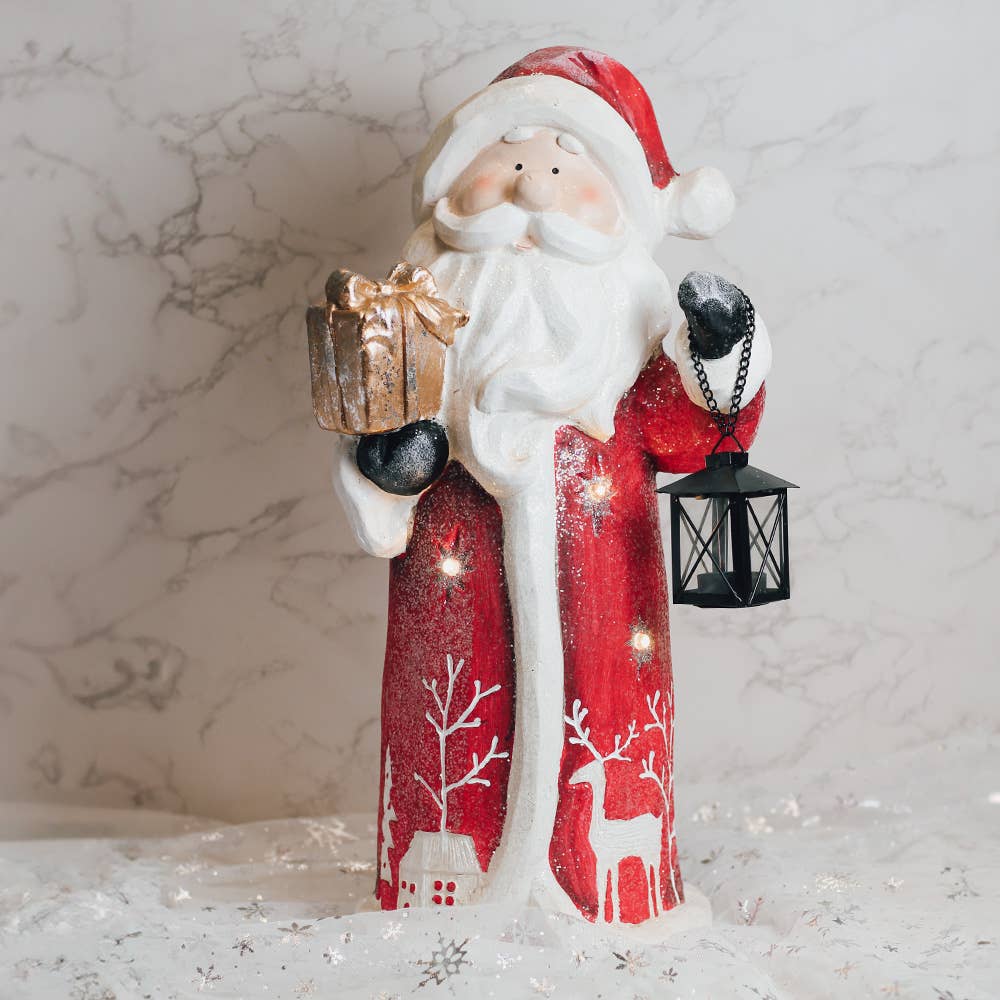 Red Santa with LED Lights