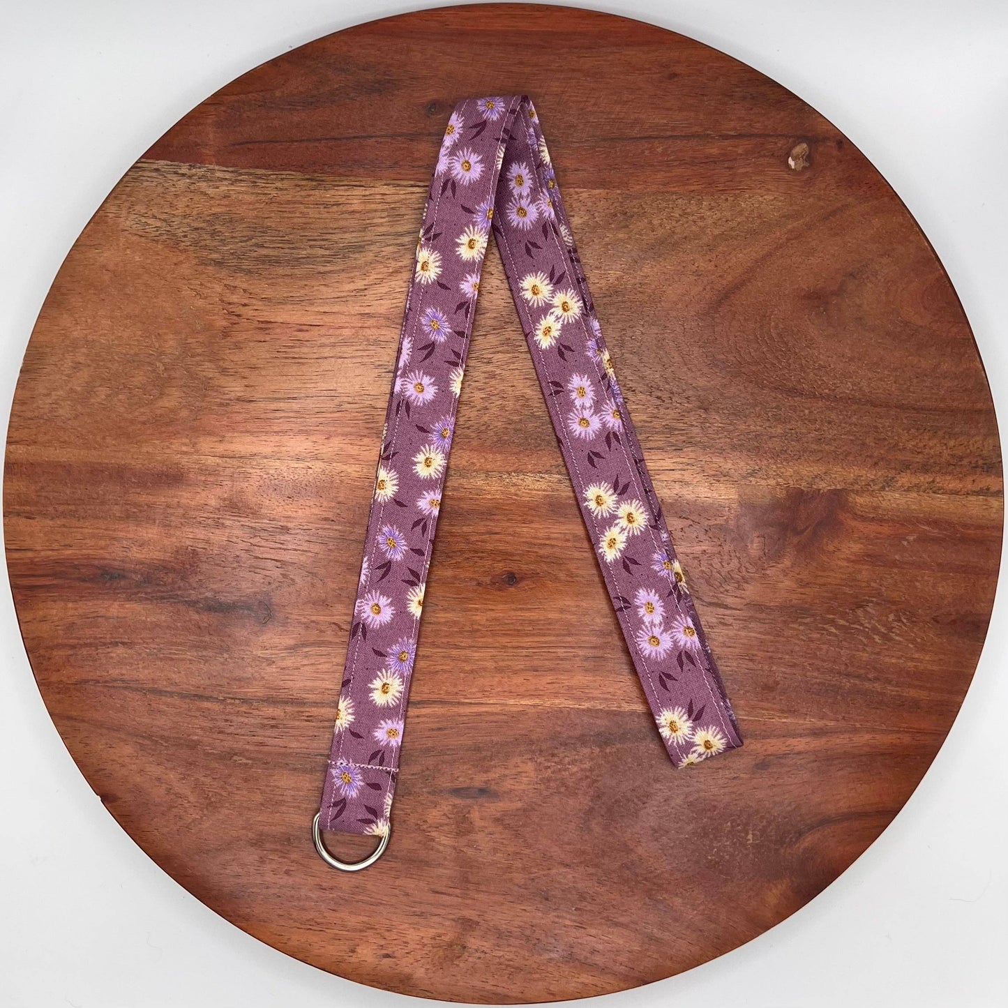Purple and Yellow Floral Lanyard