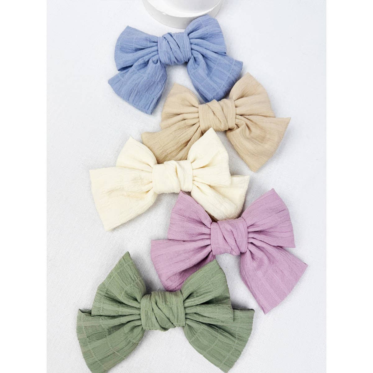 Double Layer Soft Tone Bow Alligator Clips