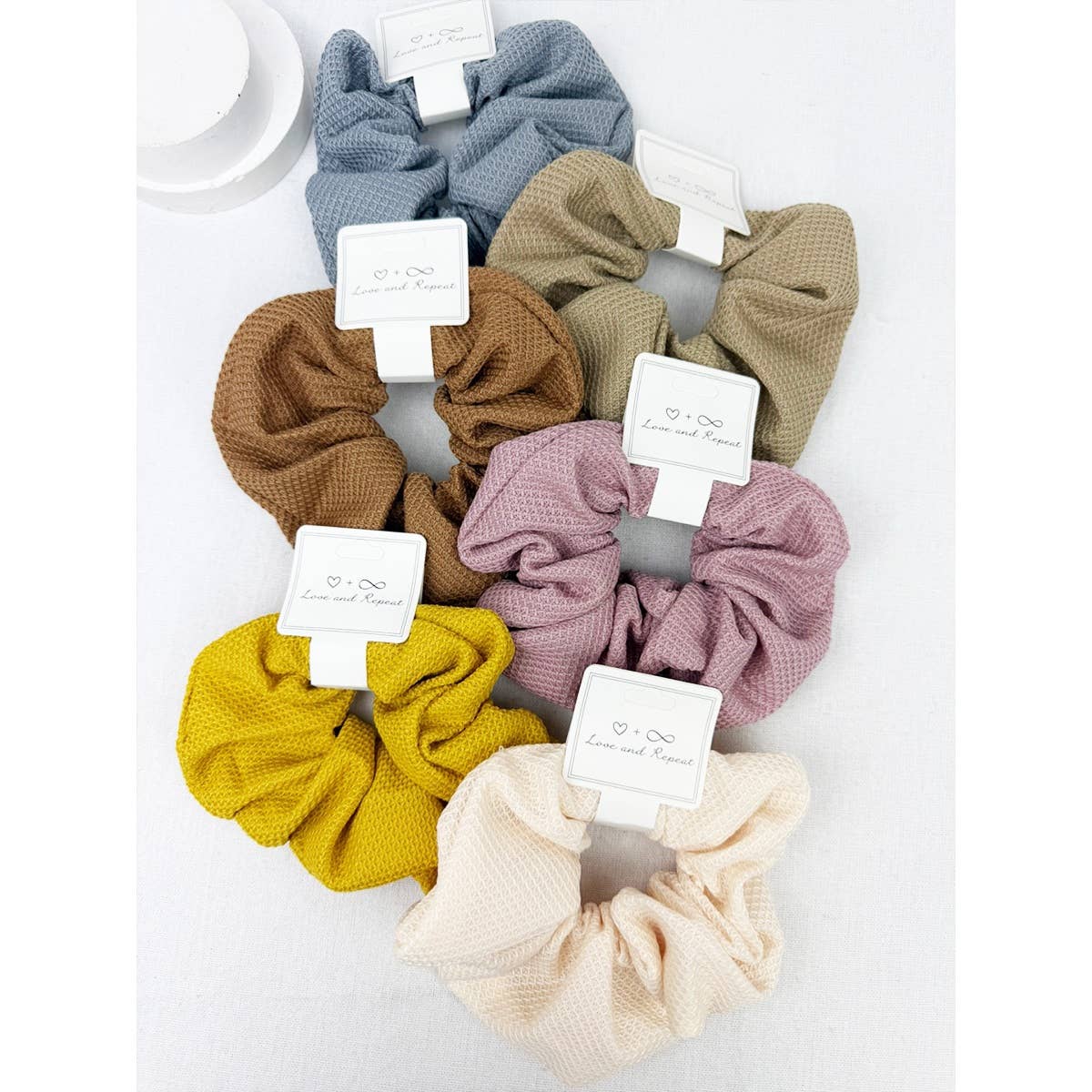 Waffle Textured Soft Scrunchies