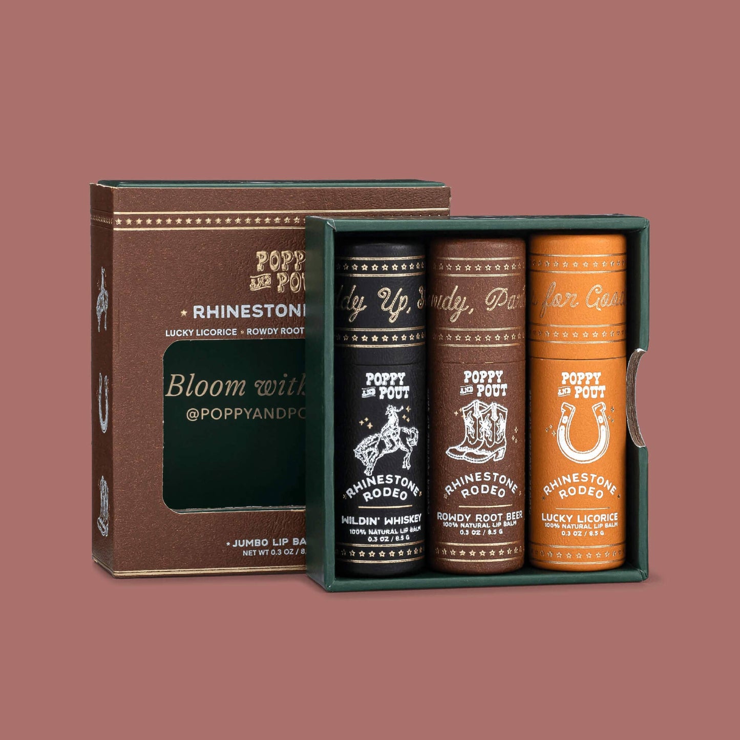 Gift Set, Lip Balm Trio, Rhinestone Rodeo