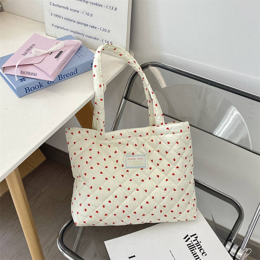 Patterned Quilted Tote Bag