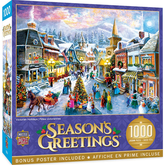 Season's Greetings - Victorian Holidays 1000 Piece Puzzle