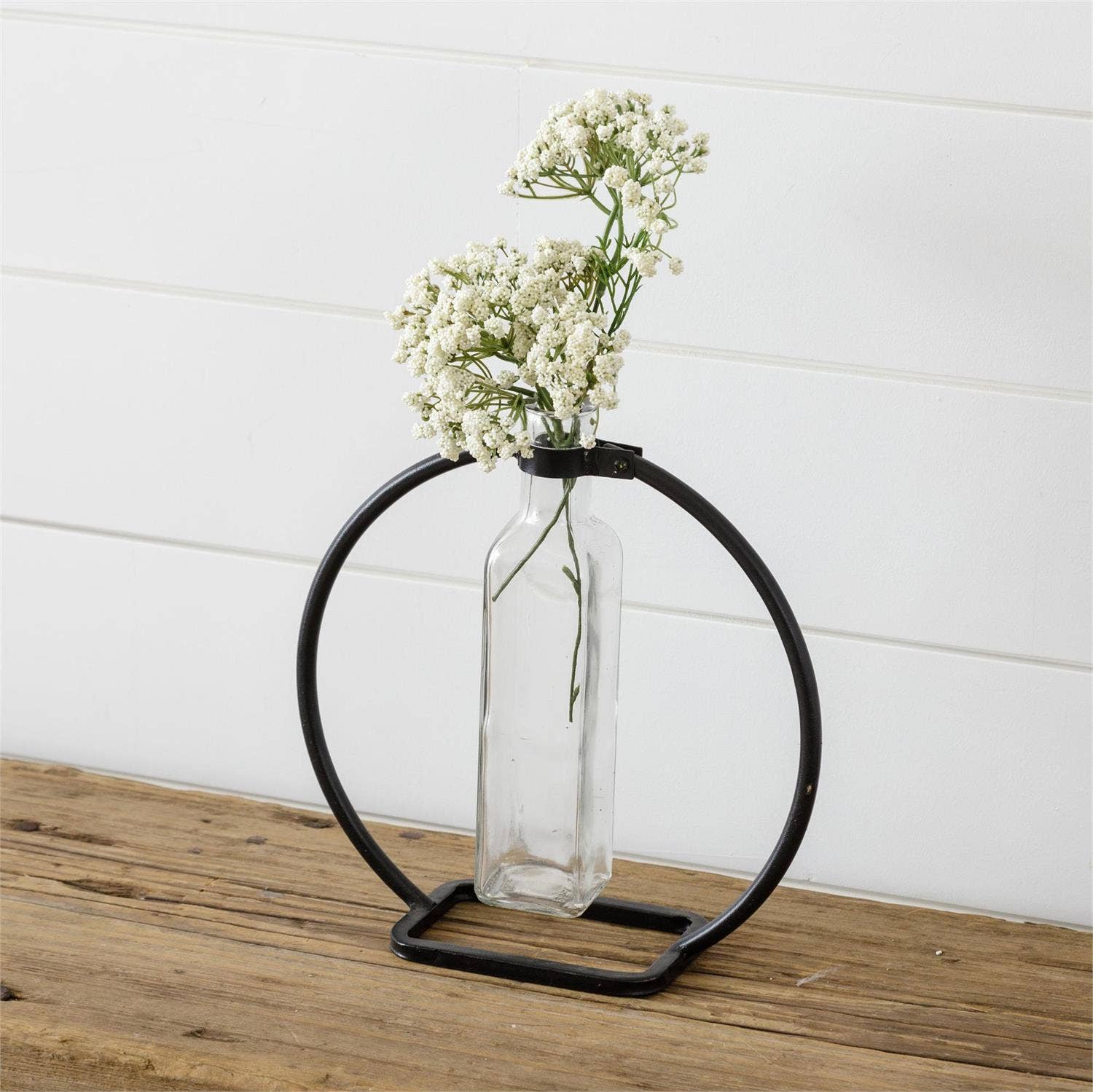 Stem Vase With Metal Stand, Lg (PC)