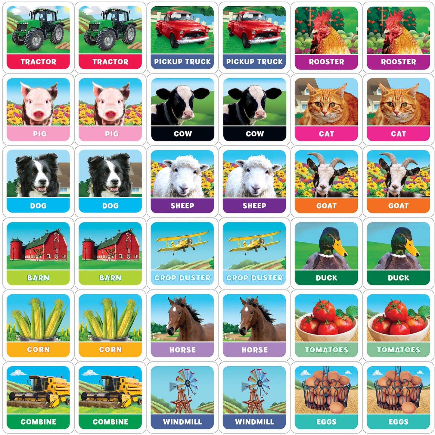 Old MacDonald's Farm Matching Game