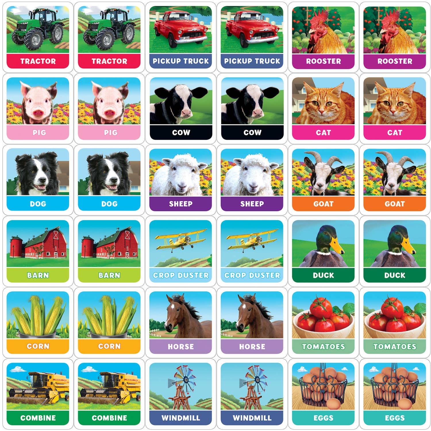Old MacDonald's Farm Matching Game