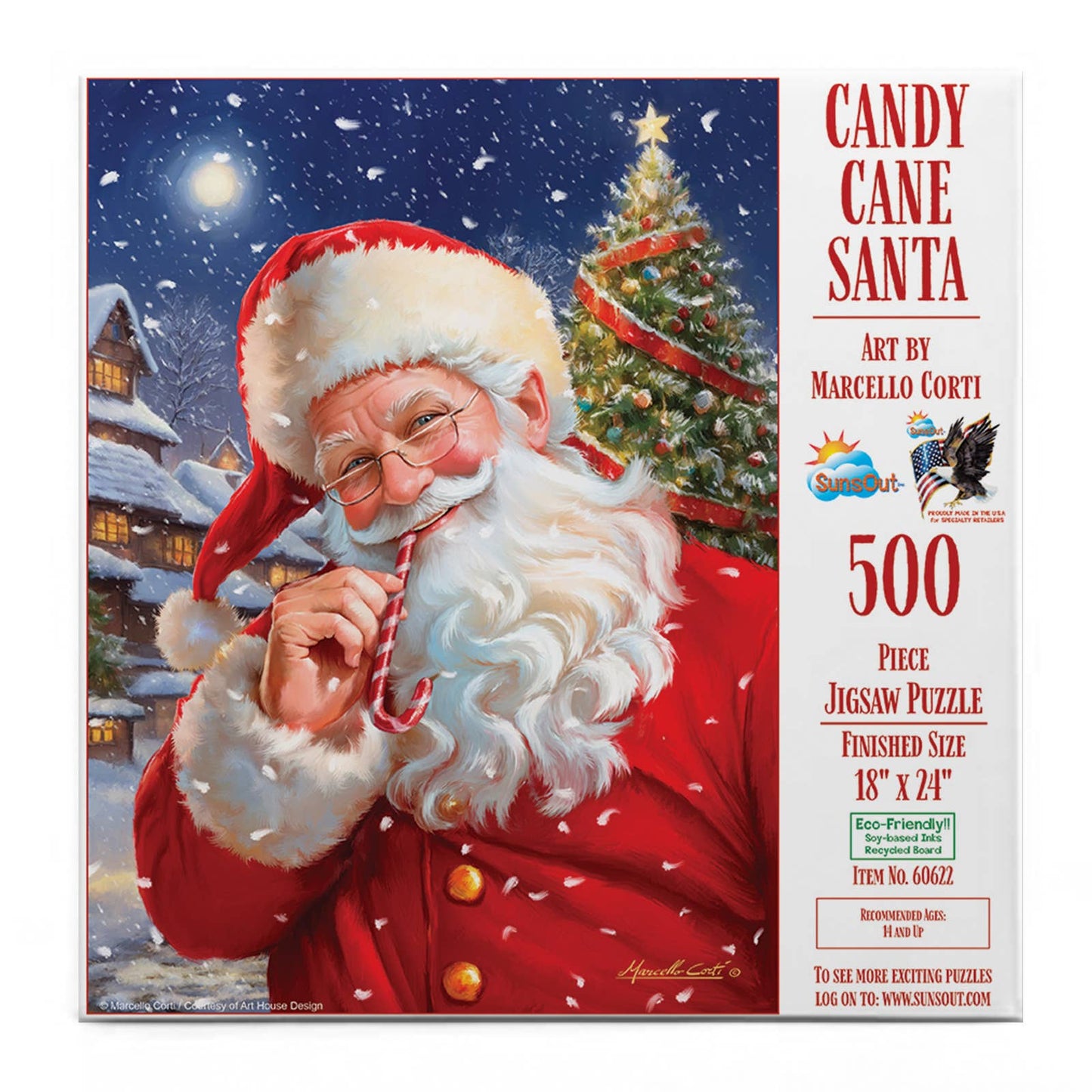 1320 Candy Cane Santa 500 pc Puzzle