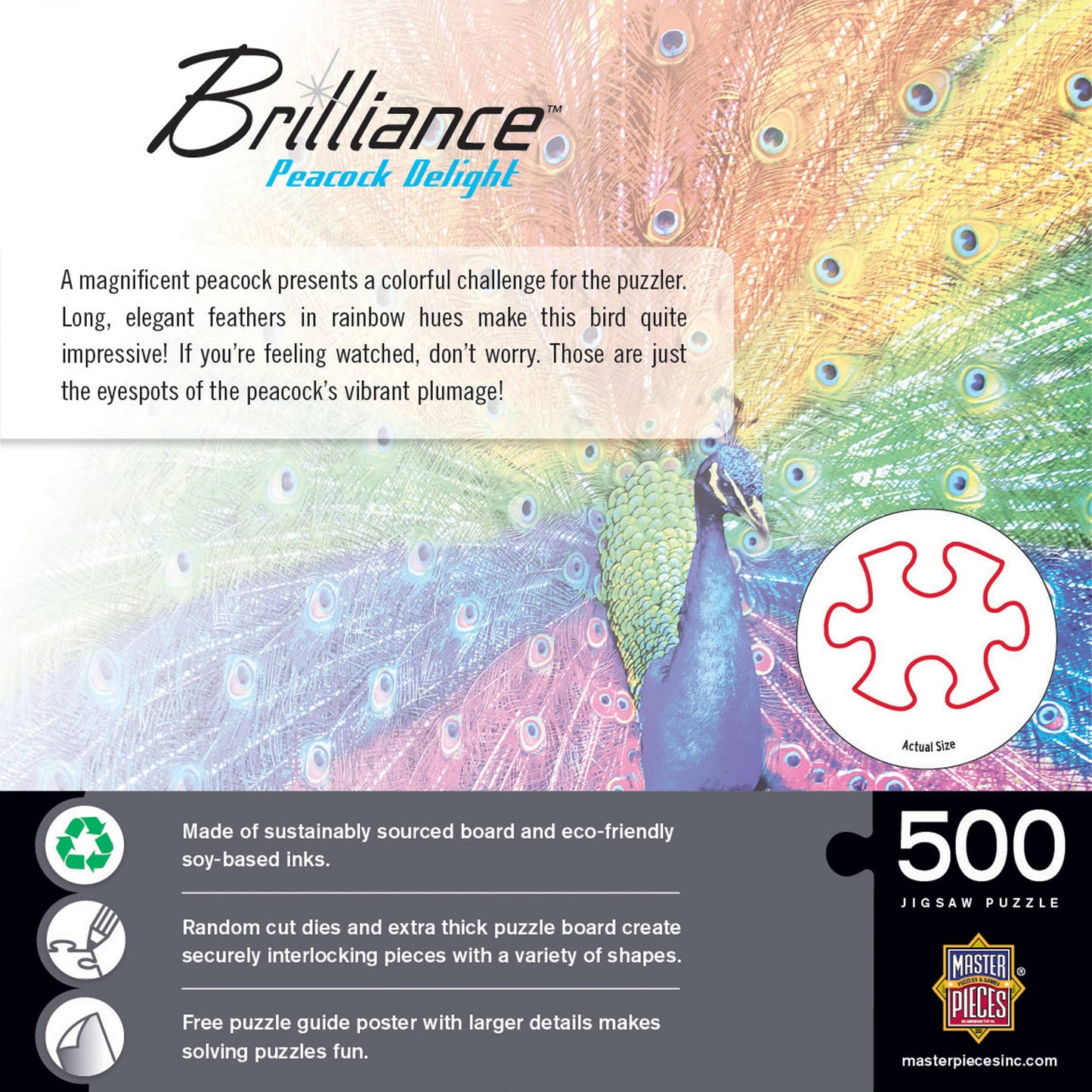 Brilliance - Peacock Delight 500 Piece Puzzle
