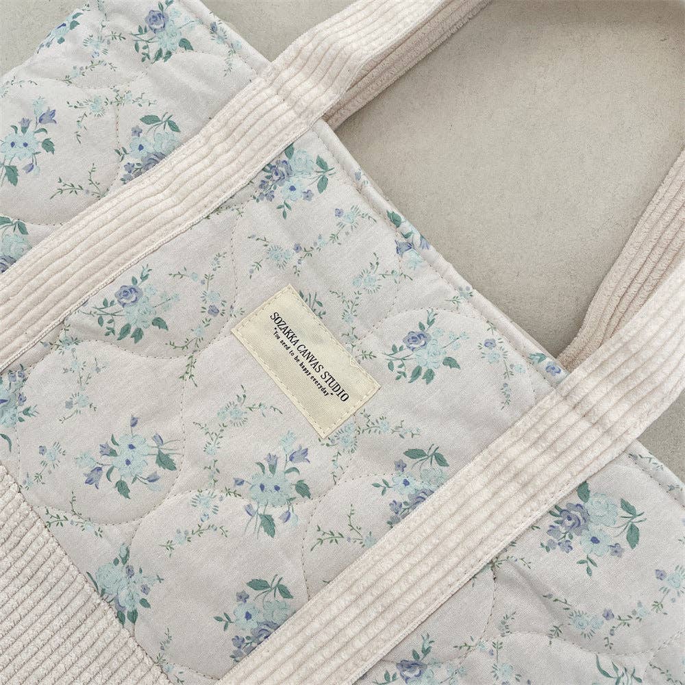 Floral Canvas Tote Bag