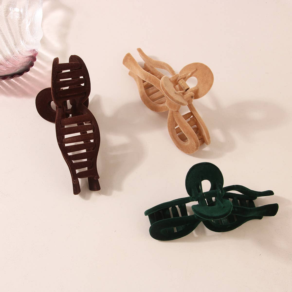 RETRO VELVET BOW HAIR CLAW CLIP FOR FALL AND WINTE_CWAHA0484