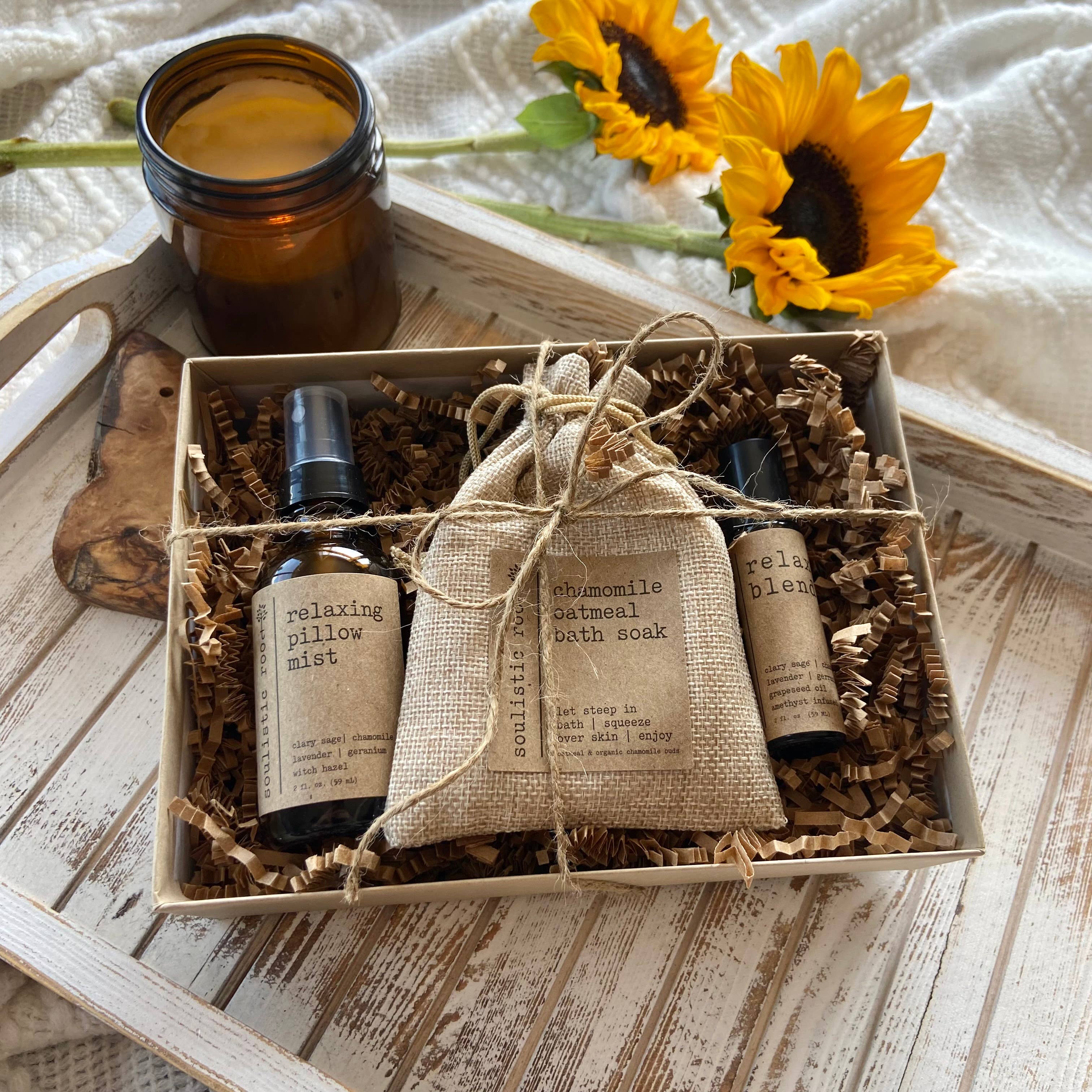 Relax Gift Set | Pillow Spray | Oatmeal | Relax Roller – Bear River ...