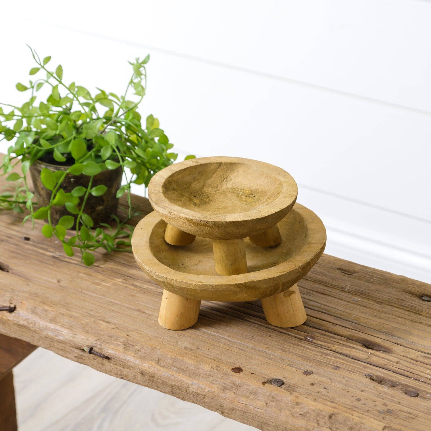 Raw Wood Bowl Riser large