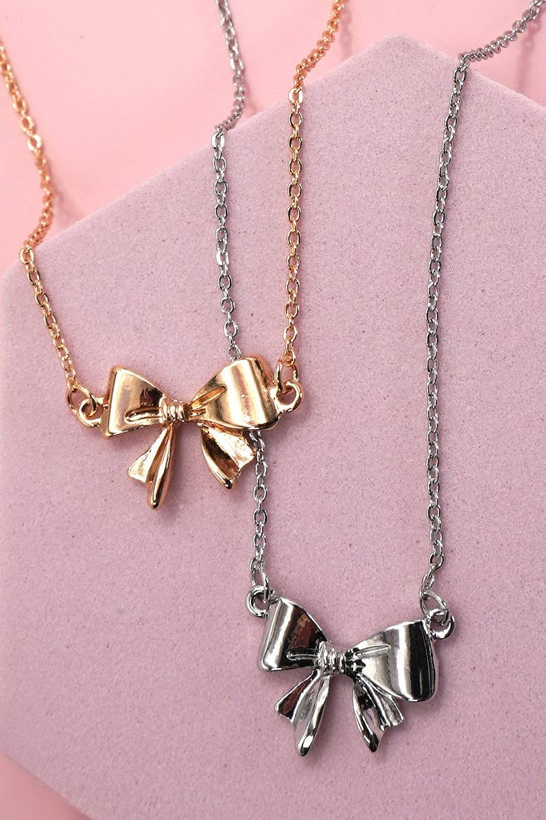 MINI BOW RIBBON NECKLACE | 80N427