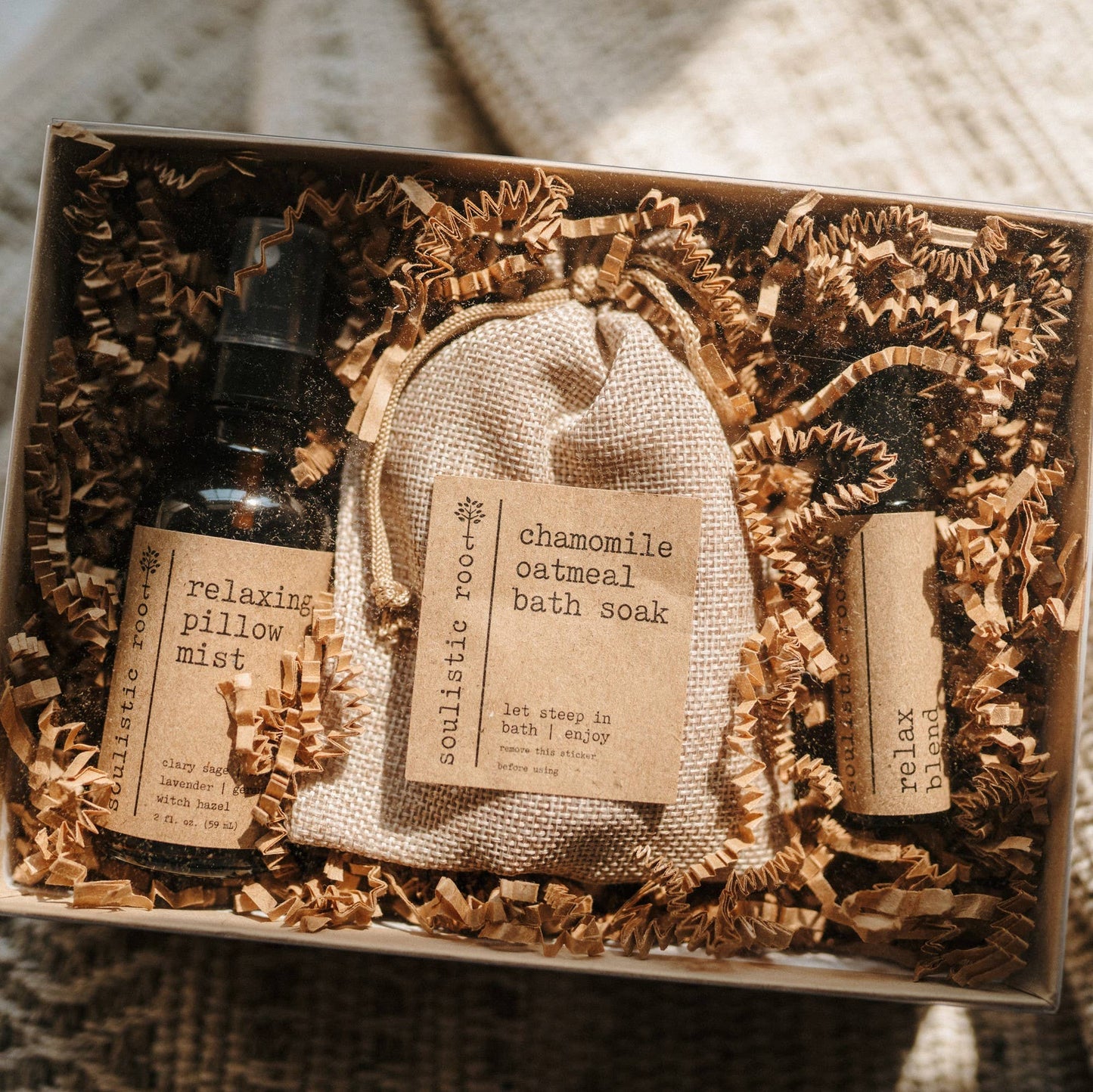 Relax Gift Set | Pillow Spray | Oatmeal | Relax Roller