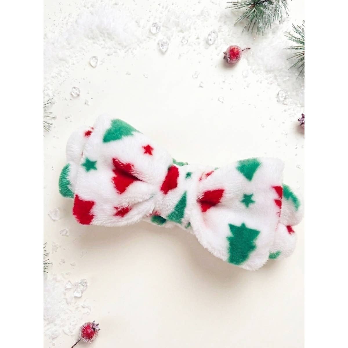 Christmas Pattern Beauty Spa Bow Headband