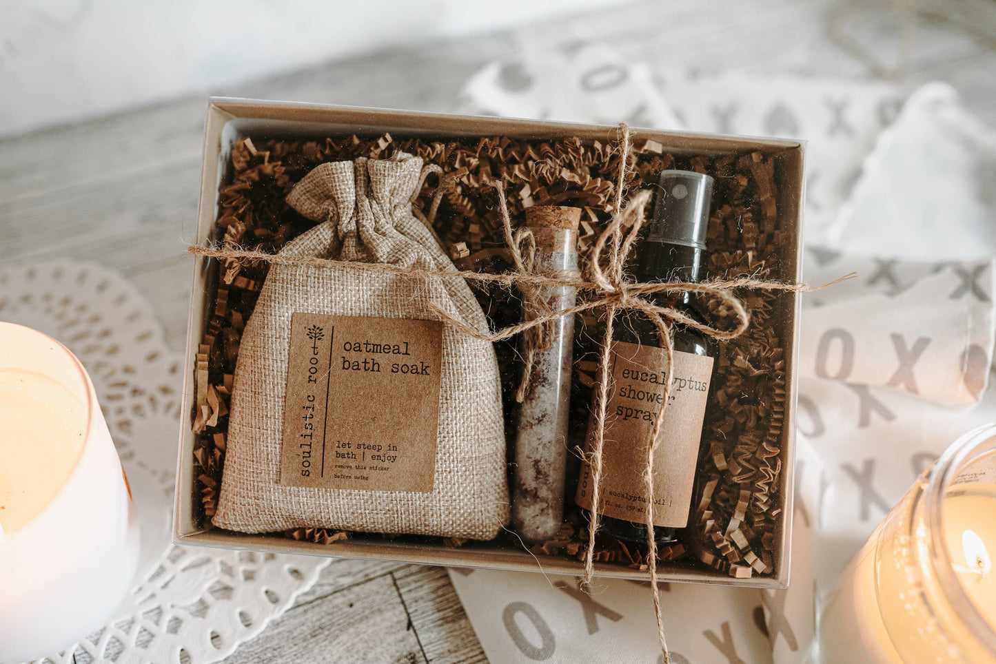 Rose & Eucalyptus Self Care Gift Box – Spa Set