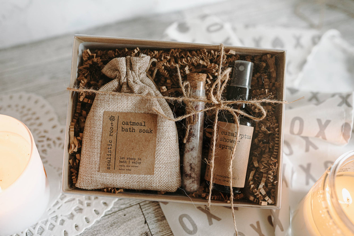 Rose & Eucalyptus Self Care Gift Box – Spa Set