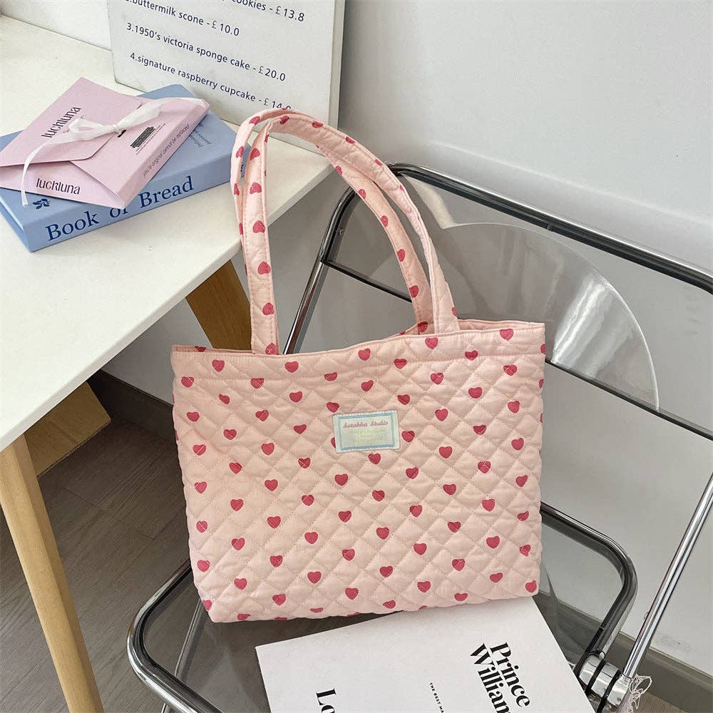 Patterned Quilted Tote Bag