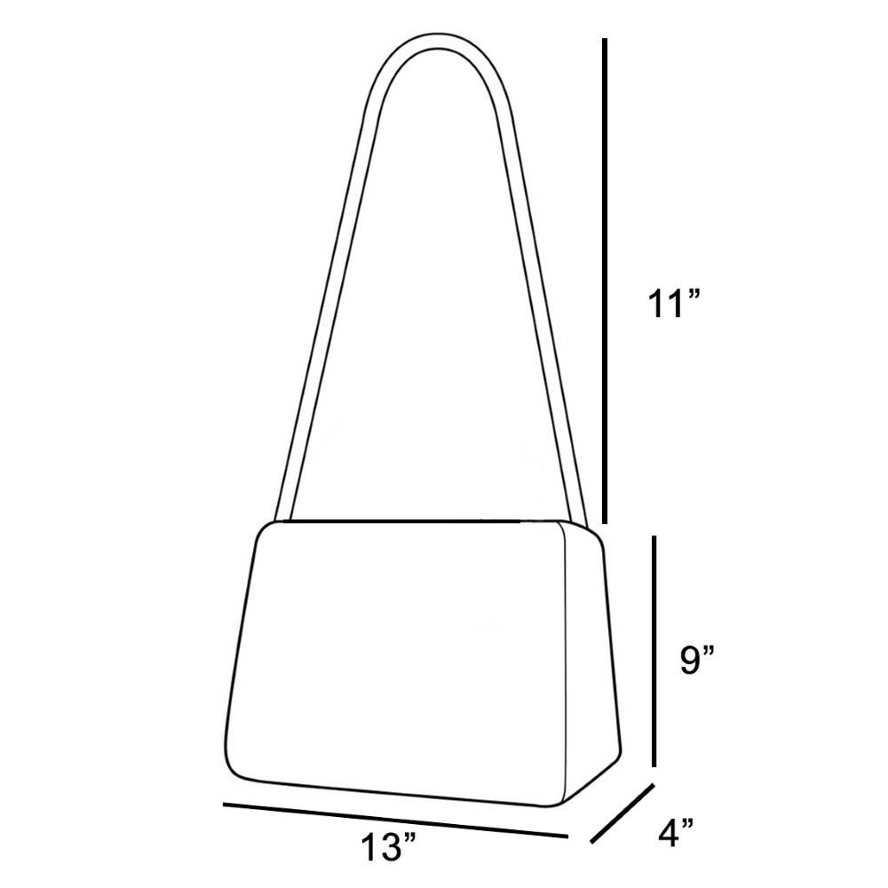 Suede Studded Trim Hobo Bag