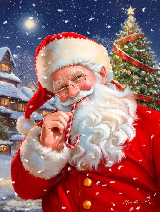 1320 Candy Cane Santa 500 pc Puzzle