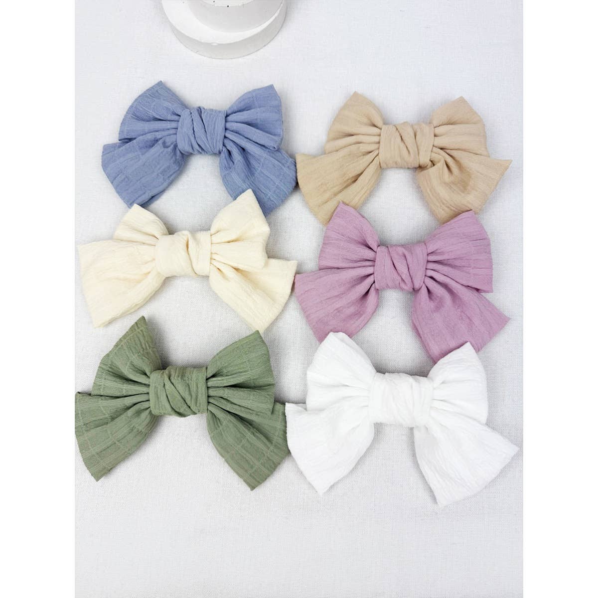 Double Layer Soft Tone Bow Alligator Clips