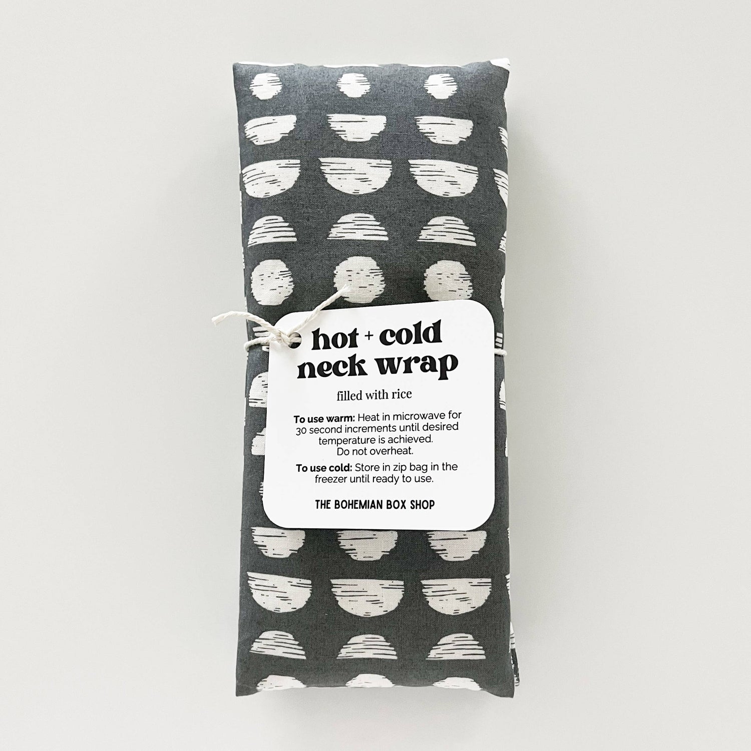Hot & Cold Therapy Neck Wrap - Gray & White Moon Phases