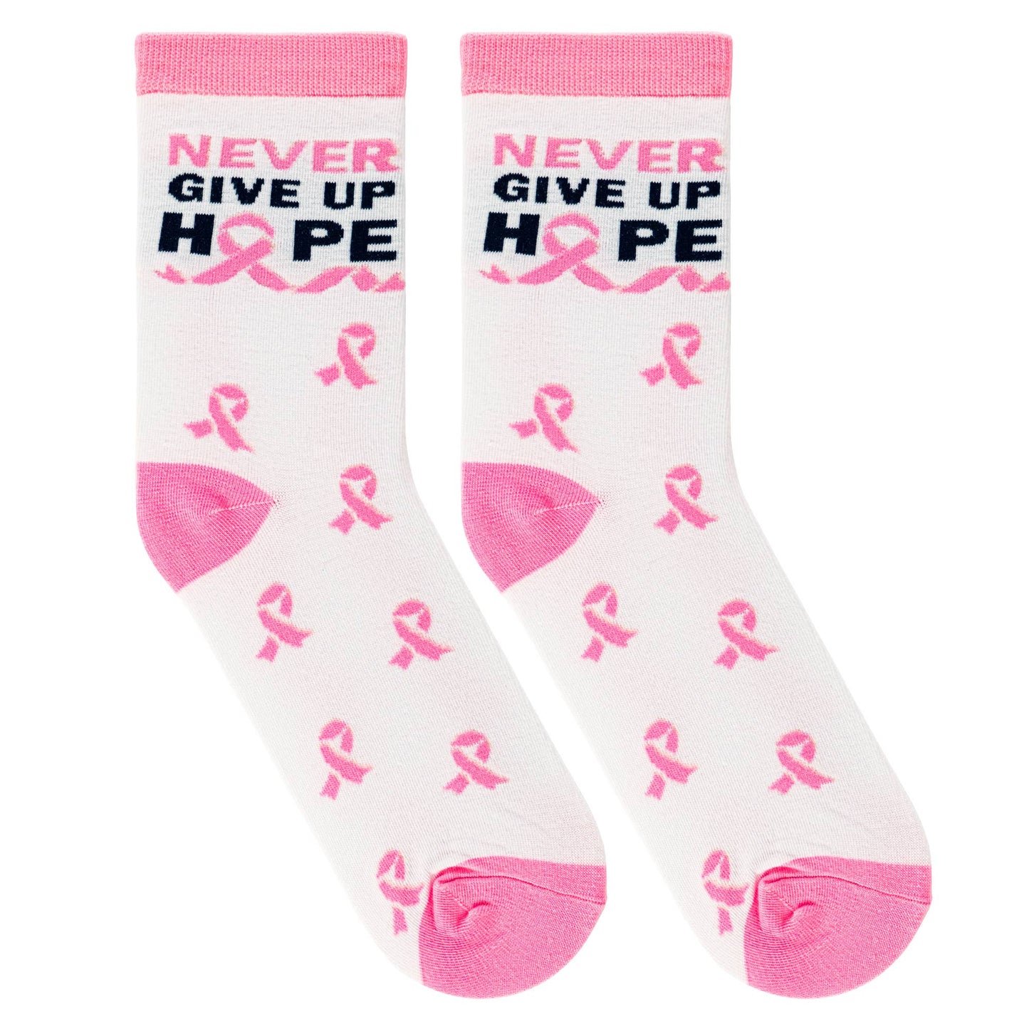 Never Give Up - Womens Crew Folded