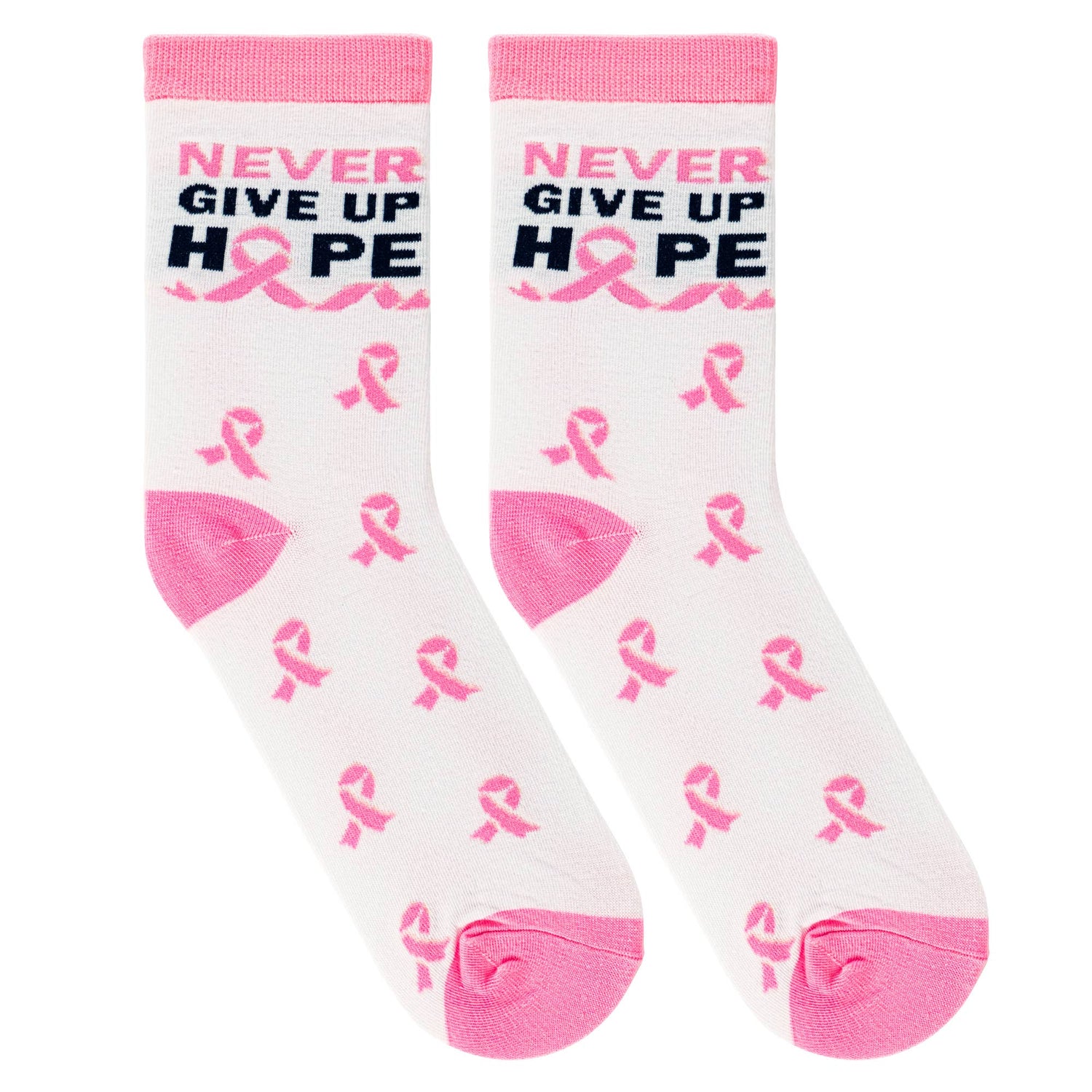 Never Give Up - Womens Crew Folded