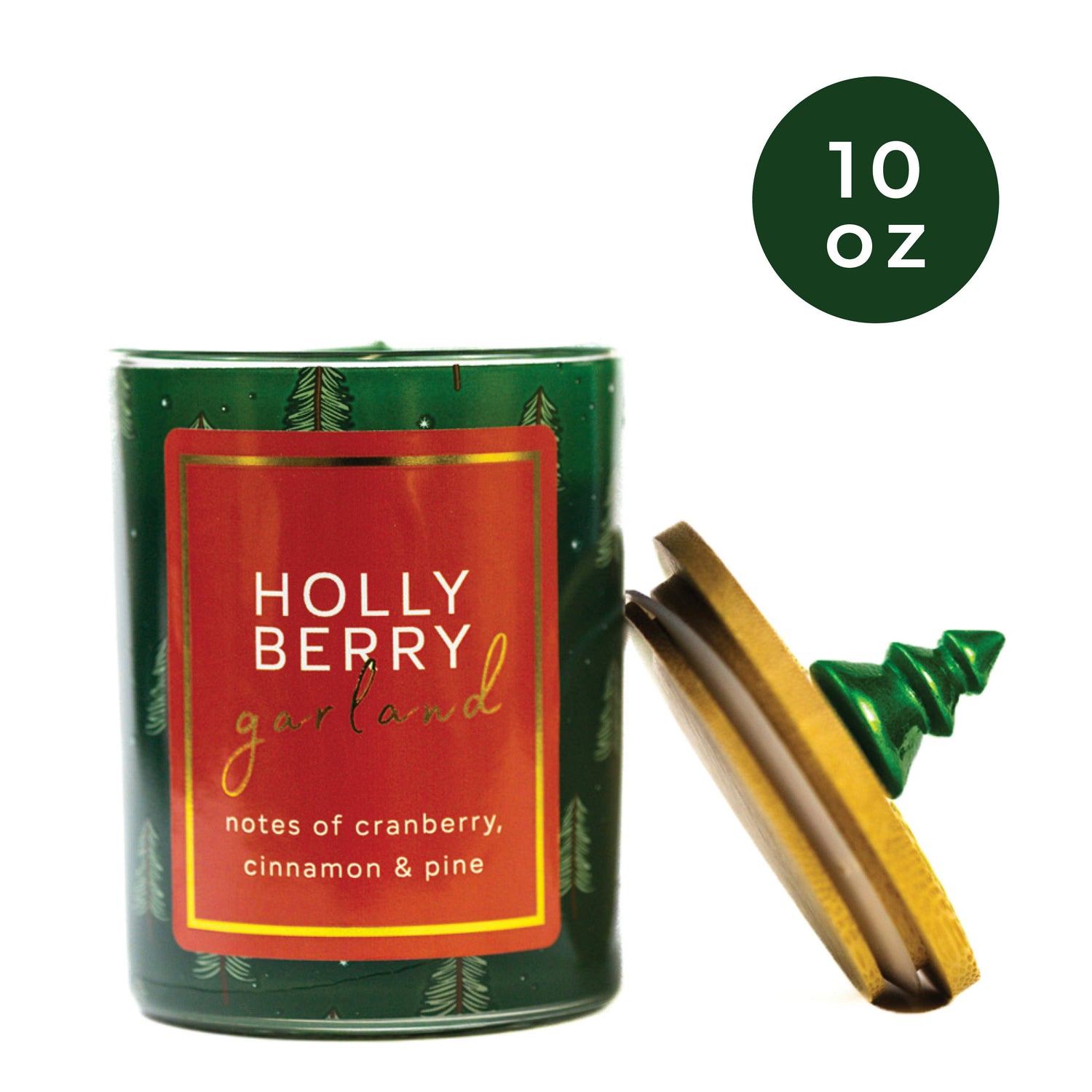 Seasonal Candle (10oz.) - Holly Berry Garland