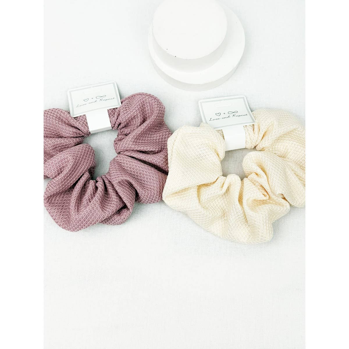 Waffle Textured Soft Scrunchies