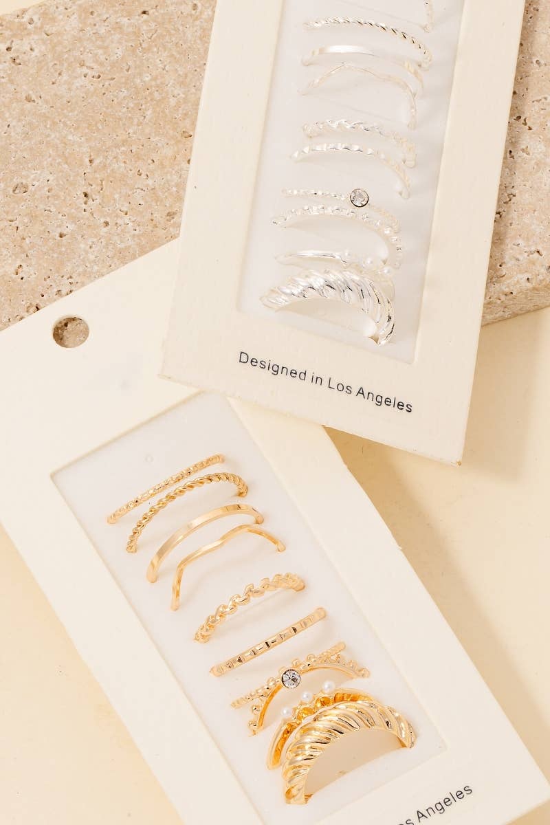 Assorted Dainty Band Rings Set