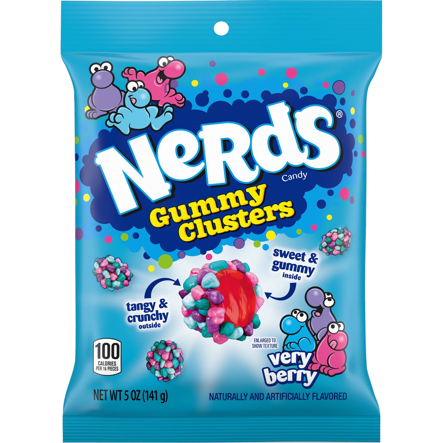 Nerds Gummy Clusters Very Berry 5oz Bag, 12ct