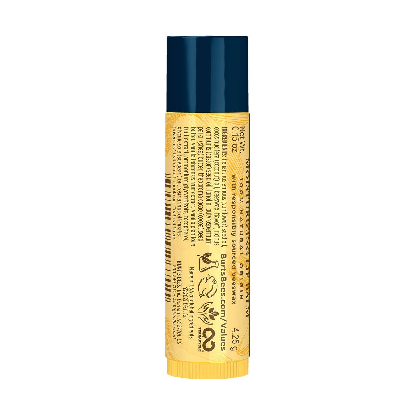 Vanilla Bean Moisturizing Lip Balm With Beeswax & Vitamin E