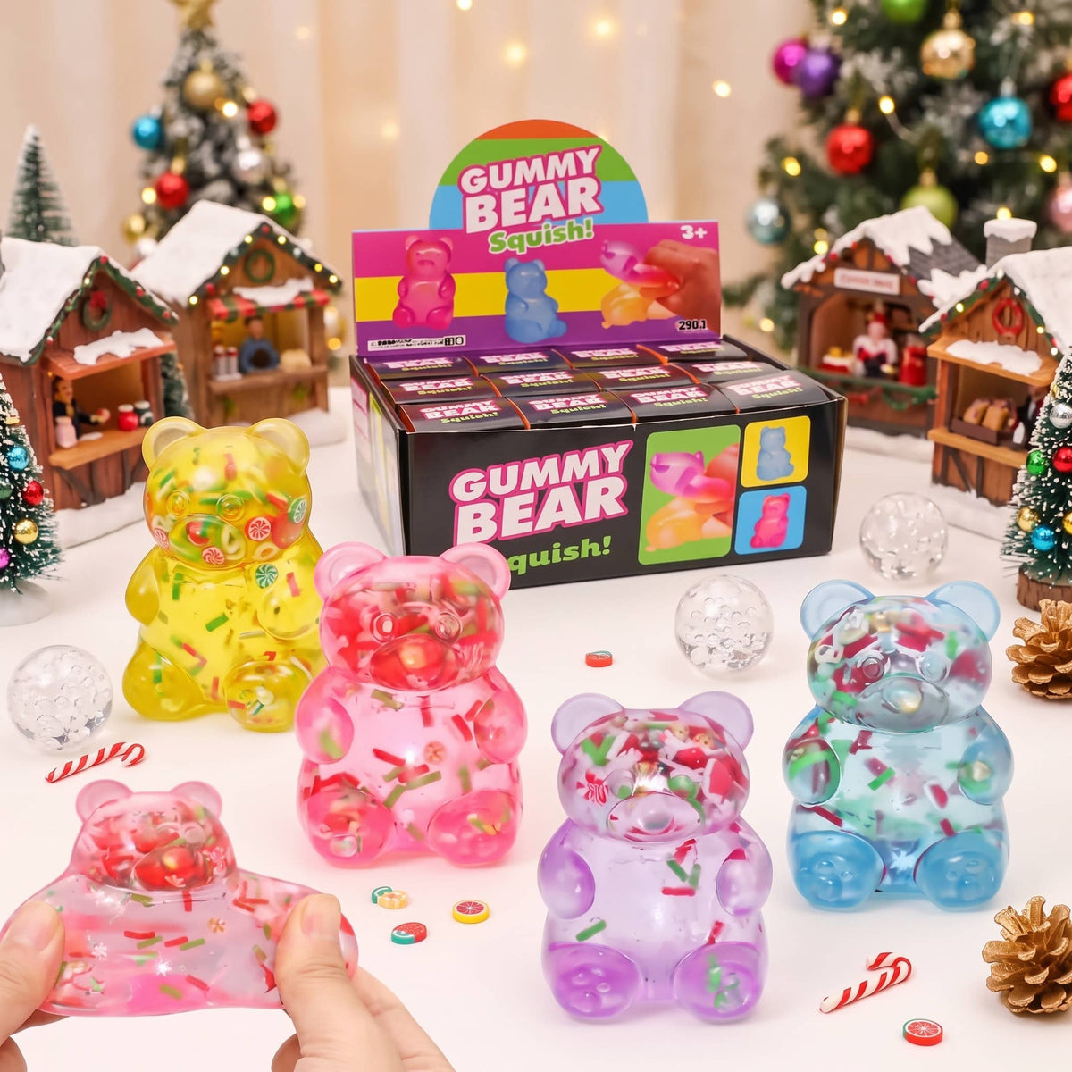 Christmas Gummy Bear Maltose Squishy Sensory Fidget Toy
