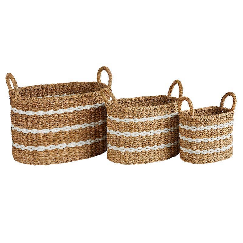 Oval Basket W Handles- large