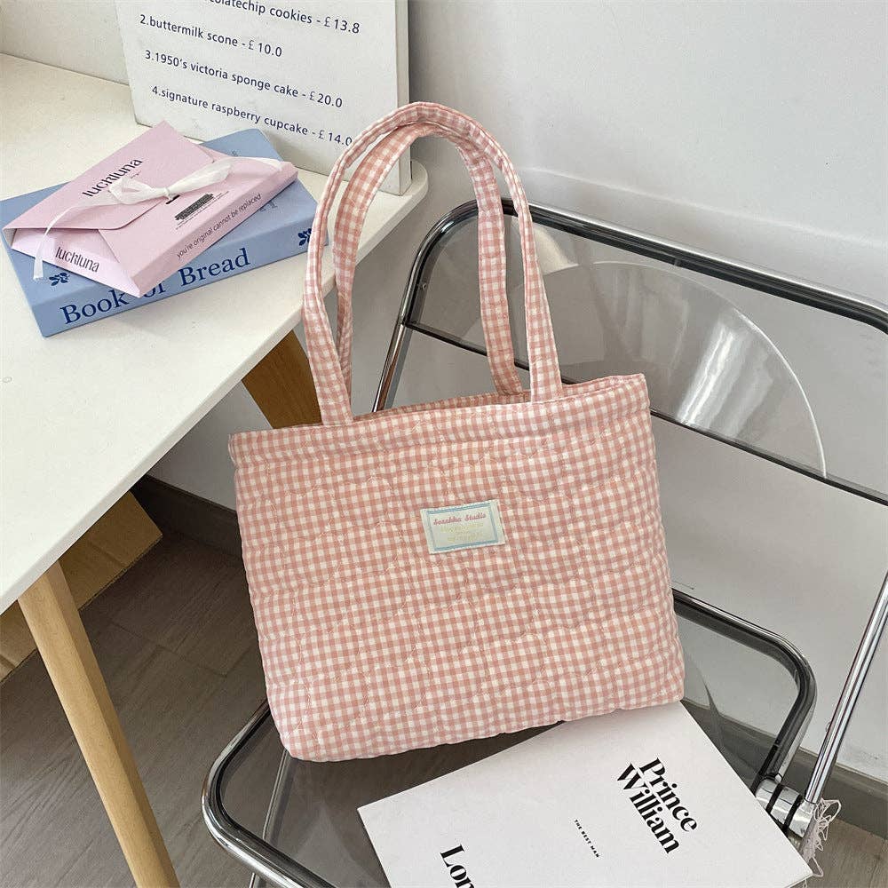 Patterned Quilted Tote Bag
