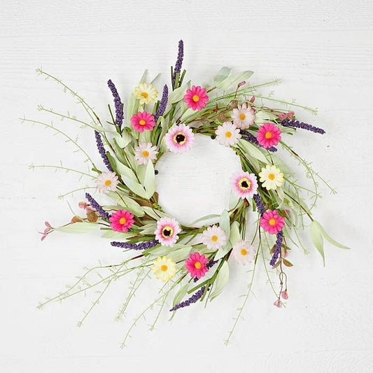 16in Wreath-Spring Mix Daisy