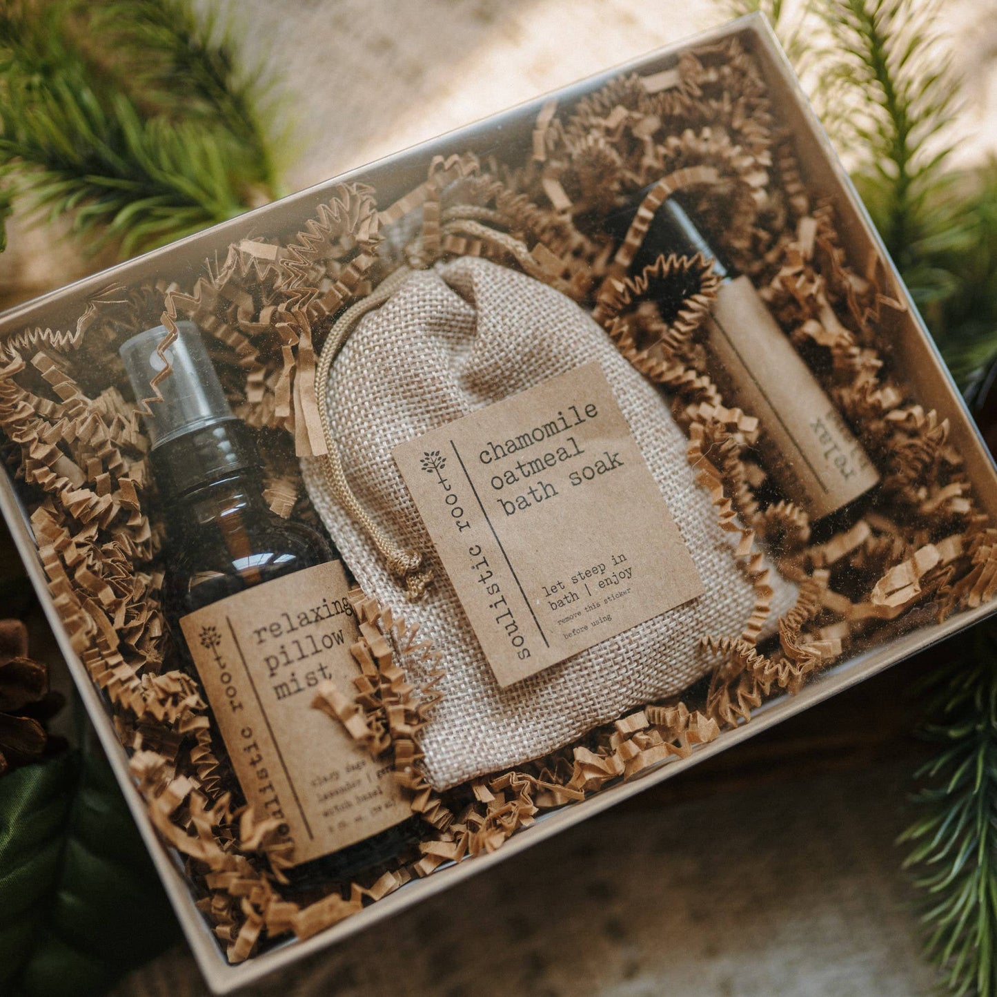 Relax Gift Set | Pillow Spray | Oatmeal | Relax Roller