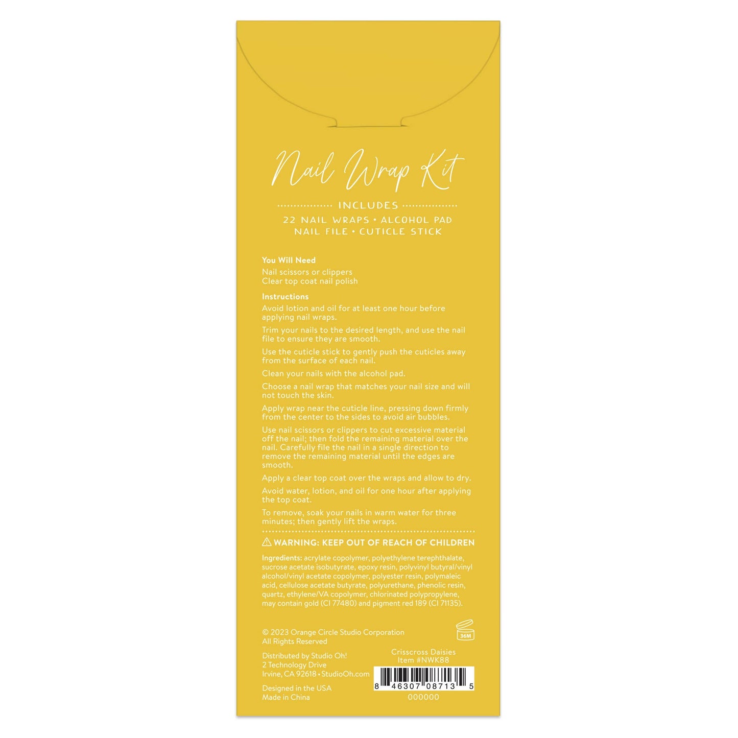 Crisscross Daisies Mani Nail Wrap Kit