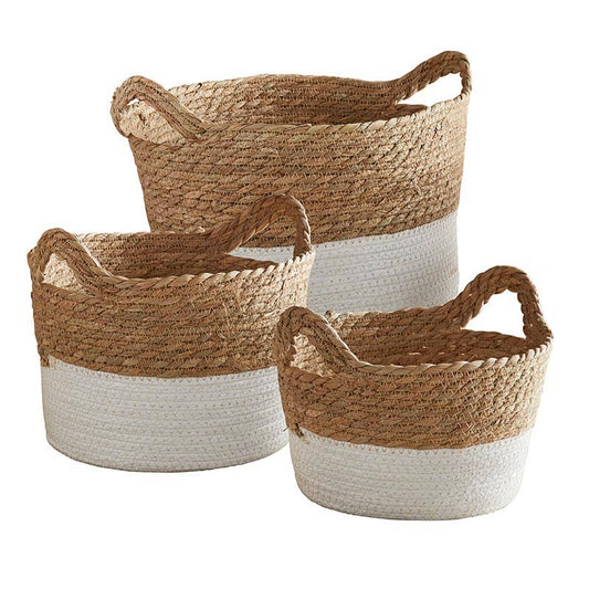 Short Cream Baskets Small
