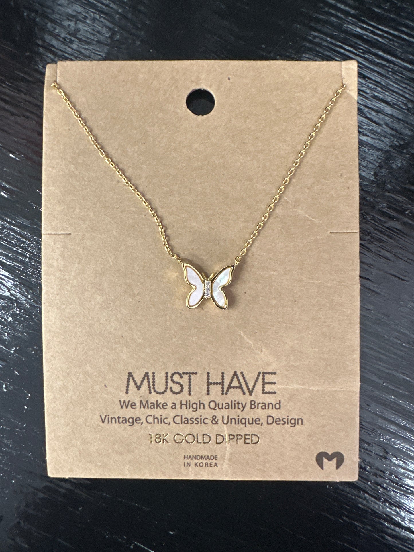 Mini Butterfly Pendant Necklace
